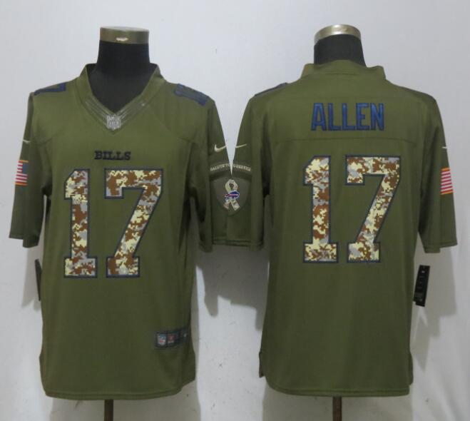 Men Buffalo Bills #17 Allen Green Salute To Service Limited NFL Jerseys
